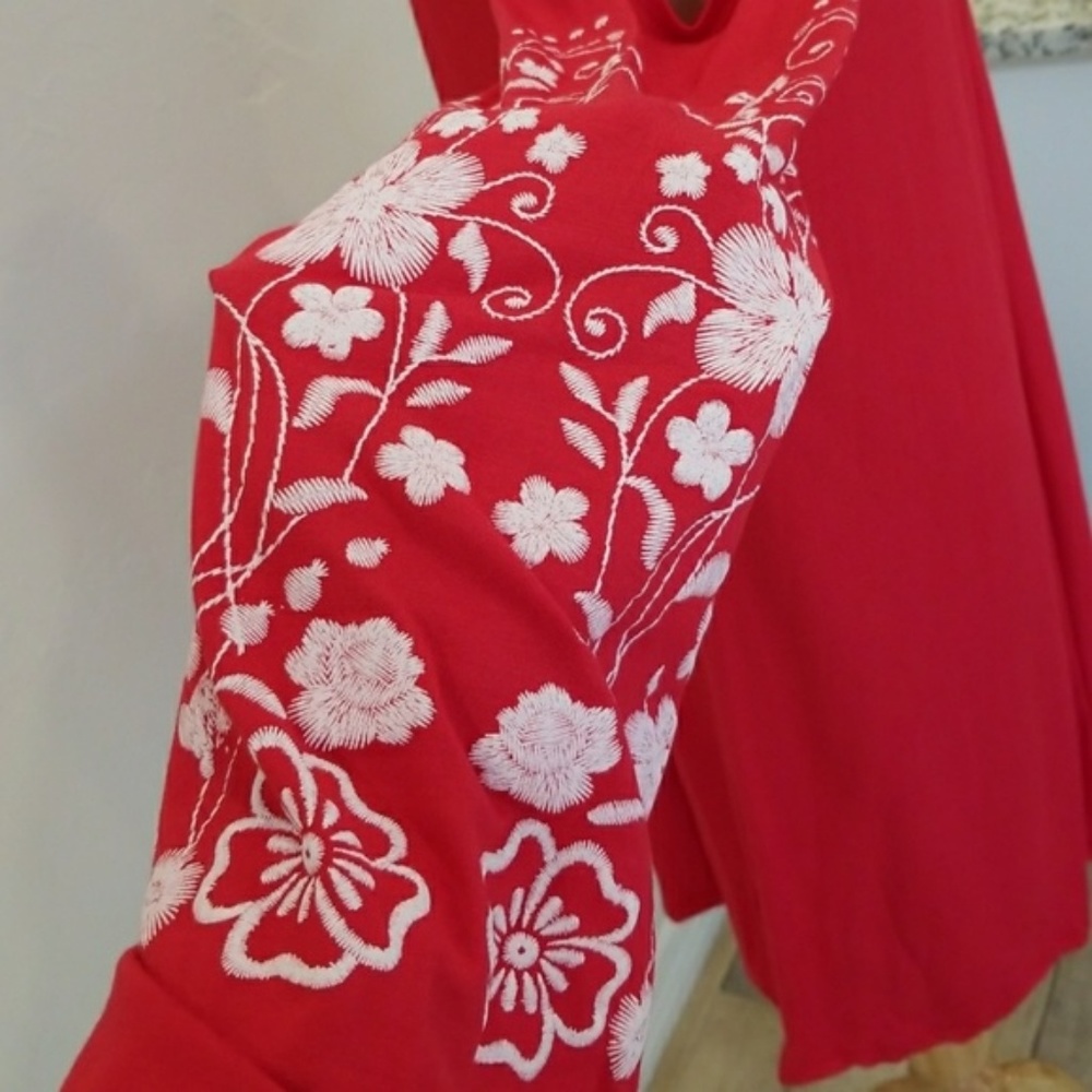 1 LEFT Bell Sleeve Cold Shoulder Dress - Picture 2 of 4